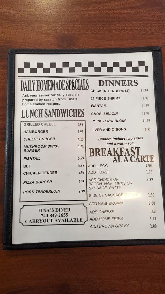 Tina's Diner Menu image 4
